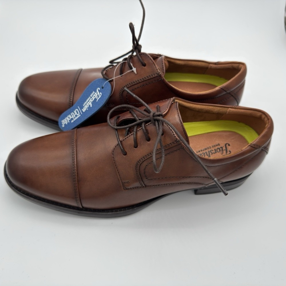 Florsheim Finance Cap Toe Oxford 418Y Mens 10 D Cognac